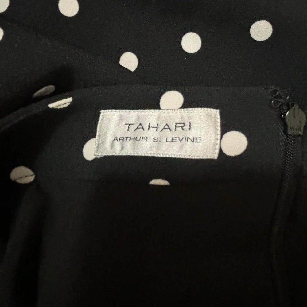 Tahari ASL Polka Dot Fit & Flare Pocketed Midi Skirt 18